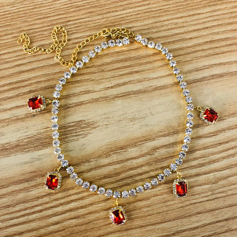 Women's Rhinestone Charm Necklace
