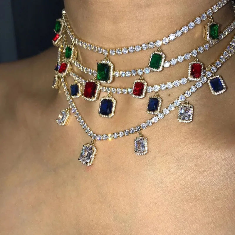 Women's Rhinestone Charm Necklace