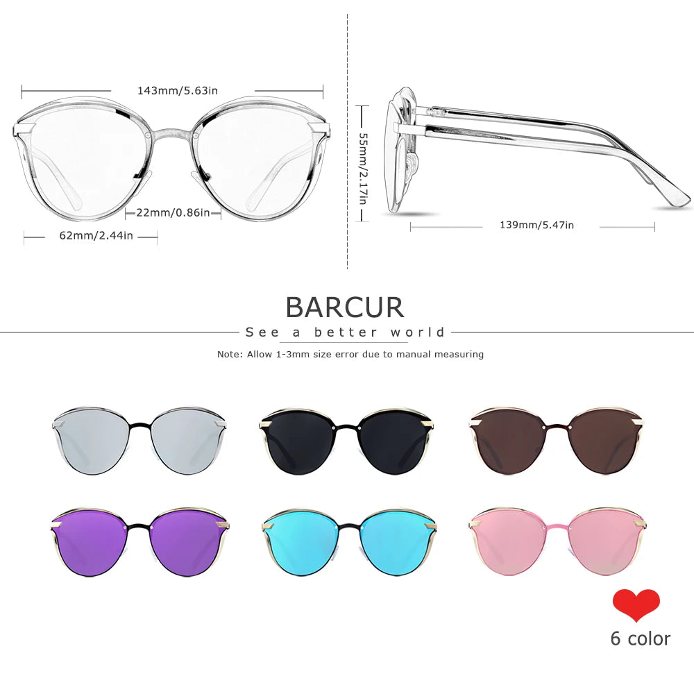 Women's Polarized Sunglasses-Round