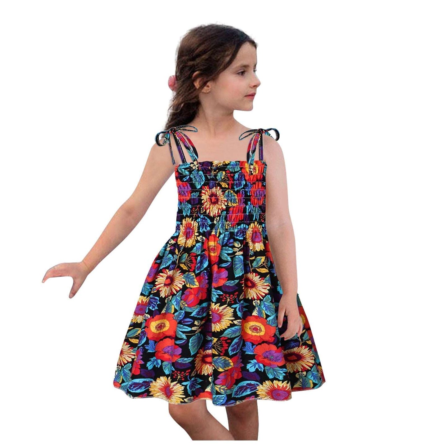 Children's Floral Print Sundress/1-6 Years