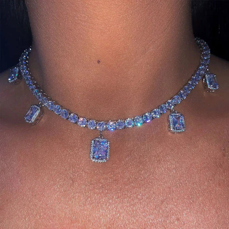 Women's Rhinestone Charm Necklace