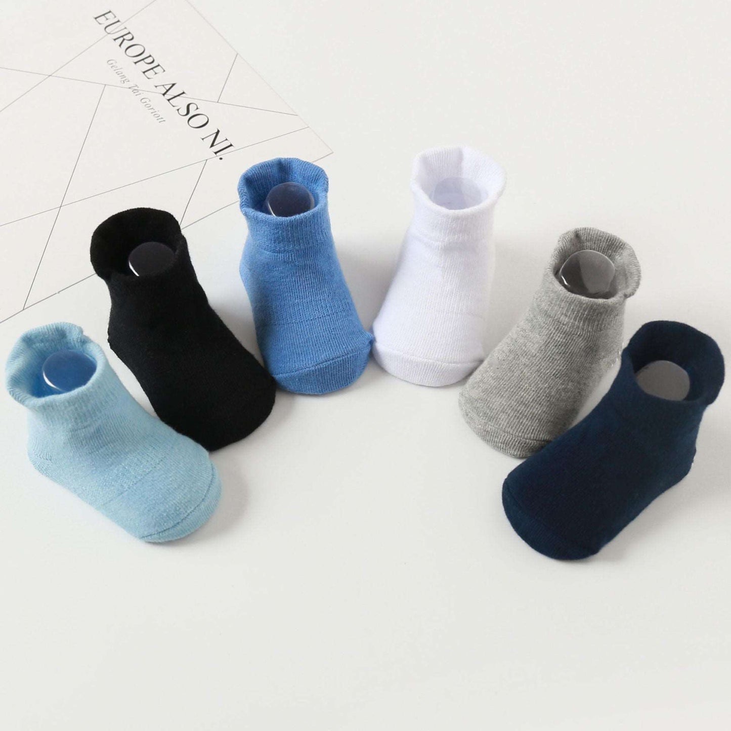 Children's Non-Slip Socks/6 Pairs