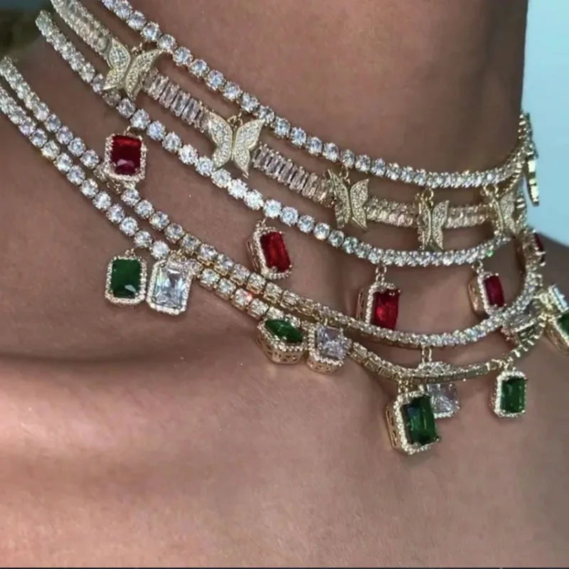 Women's Rhinestone Charm Necklace