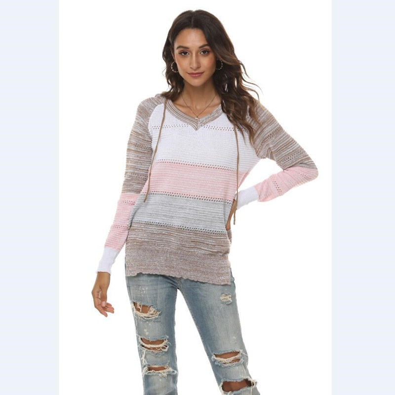 Women's Hooded Sweater Top/Long Sleeve