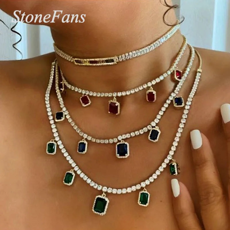 Women's Rhinestone Charm Necklace