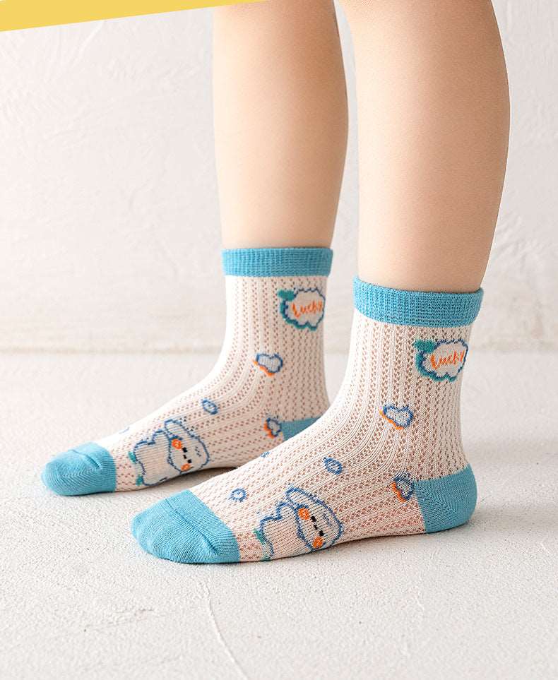 Children's Cotton Summer Socks-Thin-5Pairs