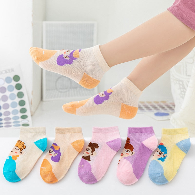 Children's Cotton Summer Socks-Thin-5Pairs