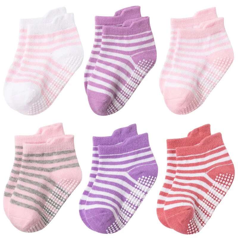 Children's Non-Slip Socks/6 Pairs
