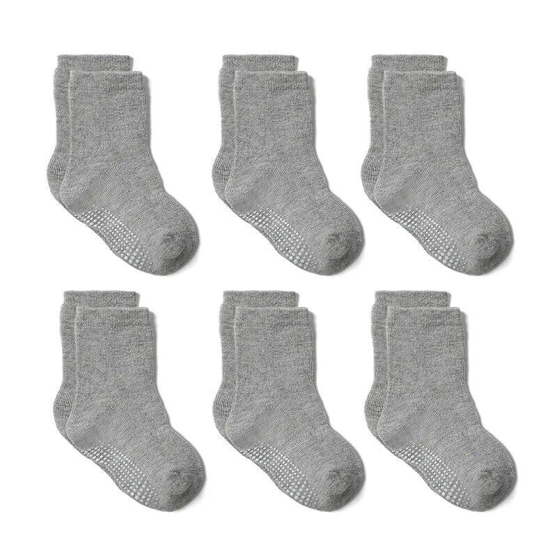 Children's Non-Slip Socks/6 Pairs