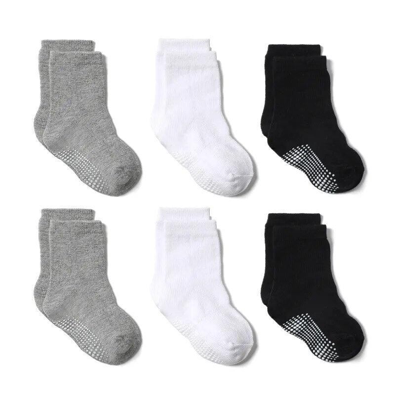 Children's Non-Slip Socks/6 Pairs