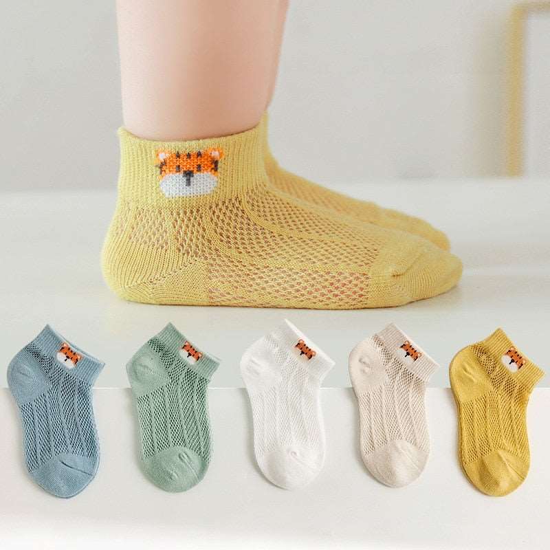 Children's Cotton Summer Socks-Thin-5Pairs