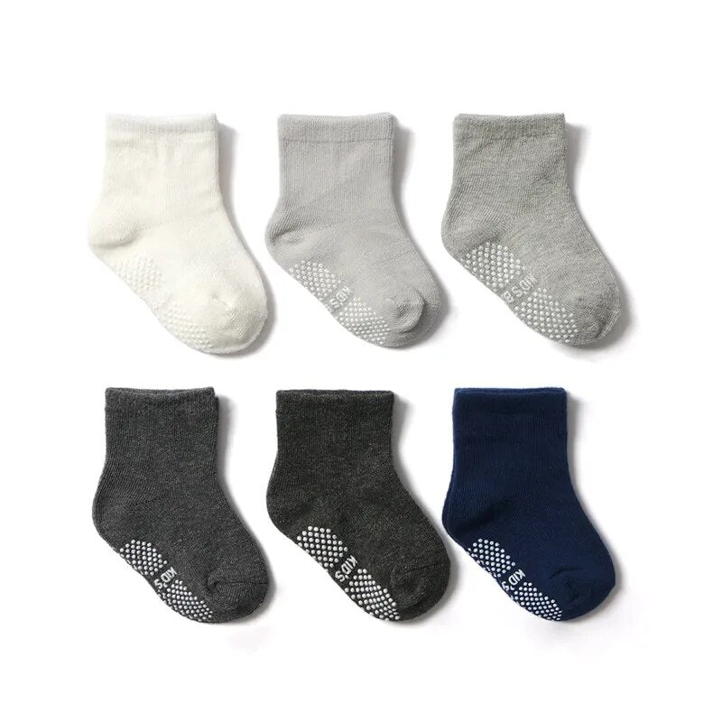 Children's Non-Slip Socks/6 Pairs