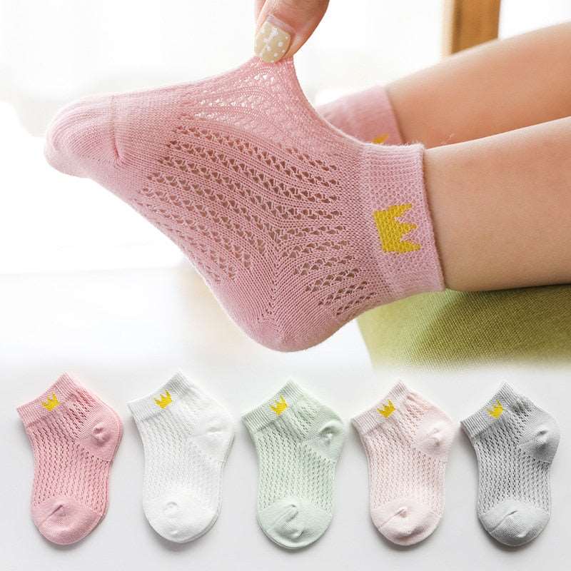 Children's Cotton Summer Socks-Thin-5Pairs