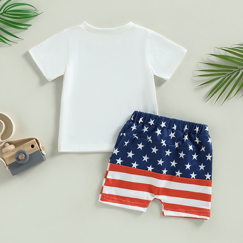 Children's All American Shirt/Shorts Set-2PCS