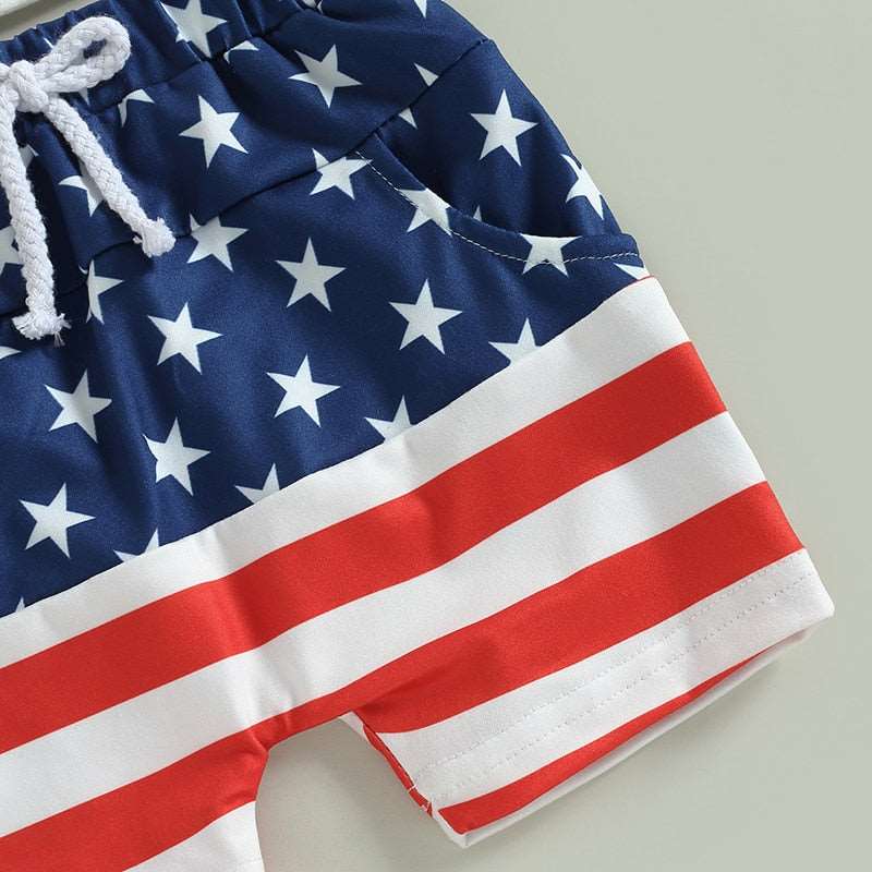 Children's All American Shirt/Shorts Set-2PCS