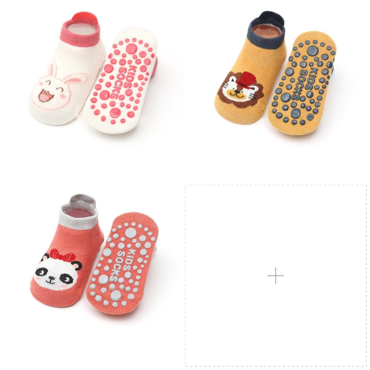 Infant Cartoon Animal Socks/3 Pairs