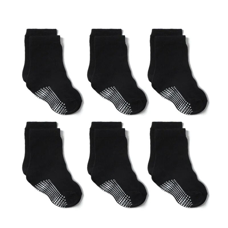 Children's Non-Slip Socks/6 Pairs