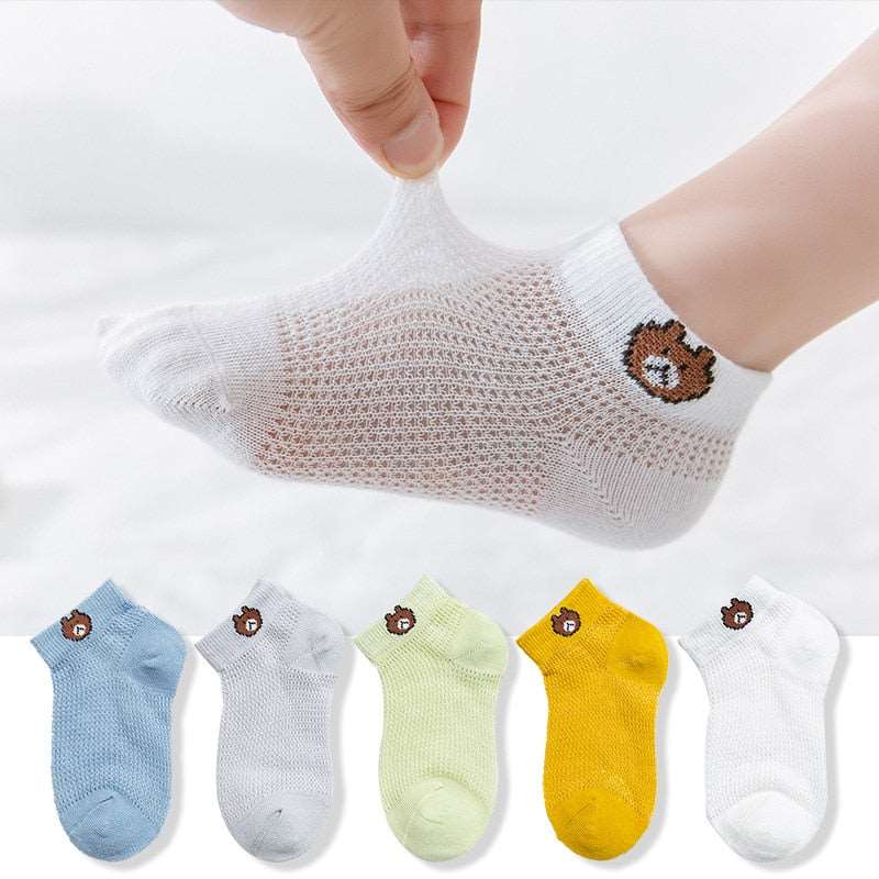 Children's Cotton Summer Socks-Thin-5Pairs