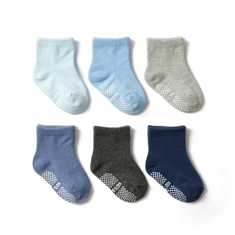 Children's Non-Slip Socks/6 Pairs