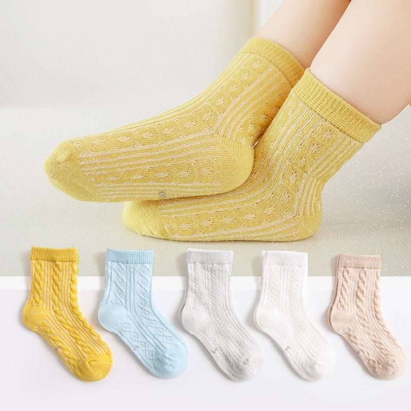 Children's Cotton Summer Socks-Thin-5Pairs