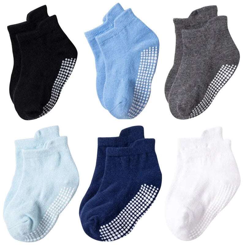 Children's Non-Slip Socks/6 Pairs