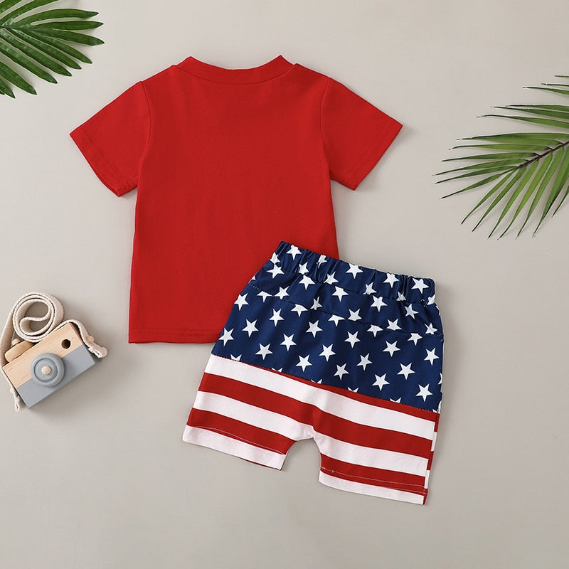 Children's All American Shirt/Shorts Set-2PCS