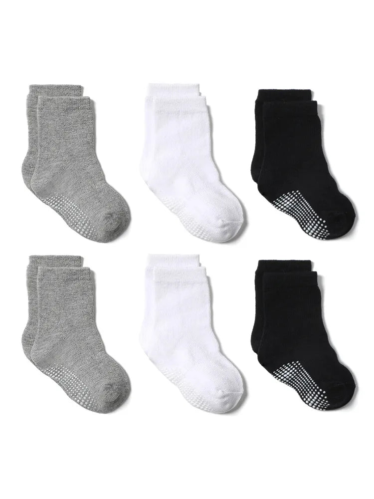 Children's Non-Slip Socks/6 Pairs