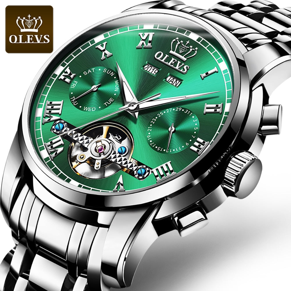 Men's Stainless Steel Mechanical Watch - fittedfortheoccasion