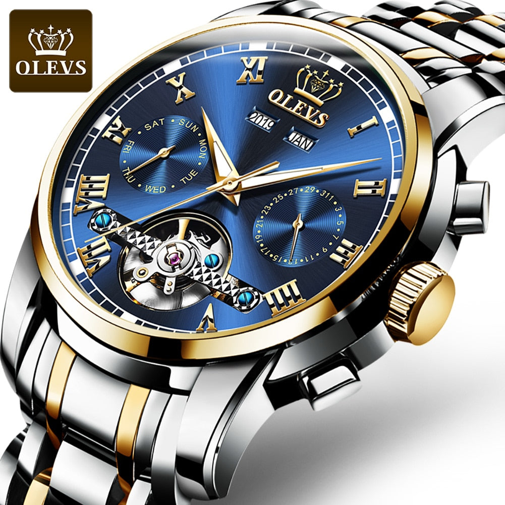 Men's Stainless Steel Mechanical Watch - fittedfortheoccasion
