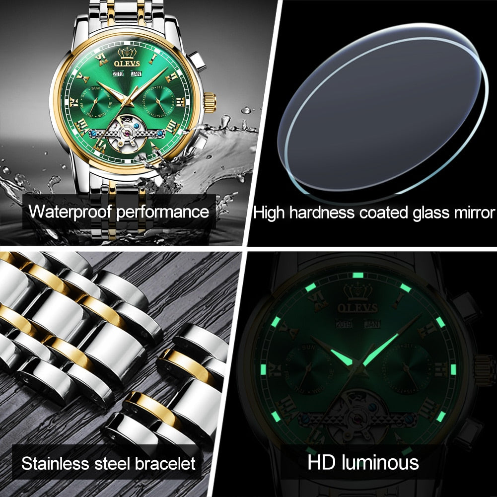 Men's Stainless Steel Mechanical Watch - fittedfortheoccasion