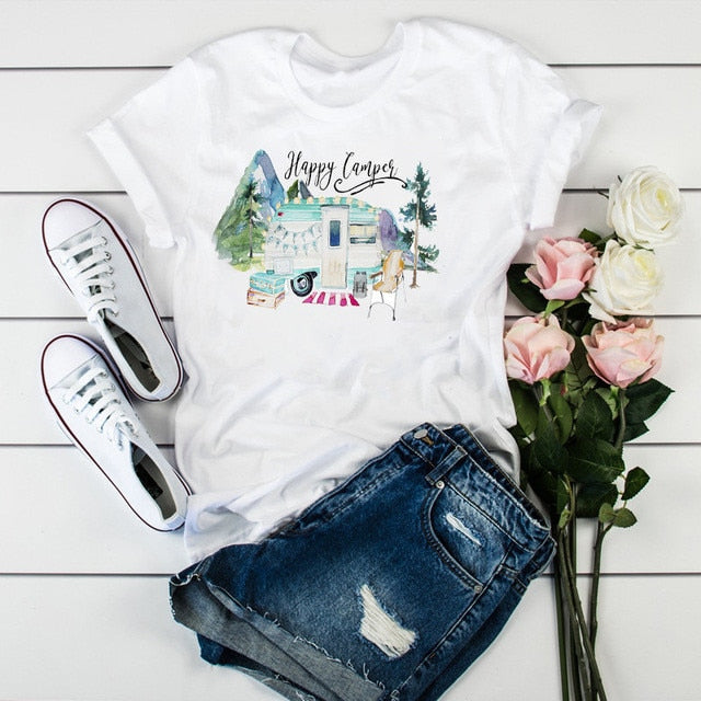 Women's Printed T-Shirts/Short Sleeve - fittedfortheoccasion