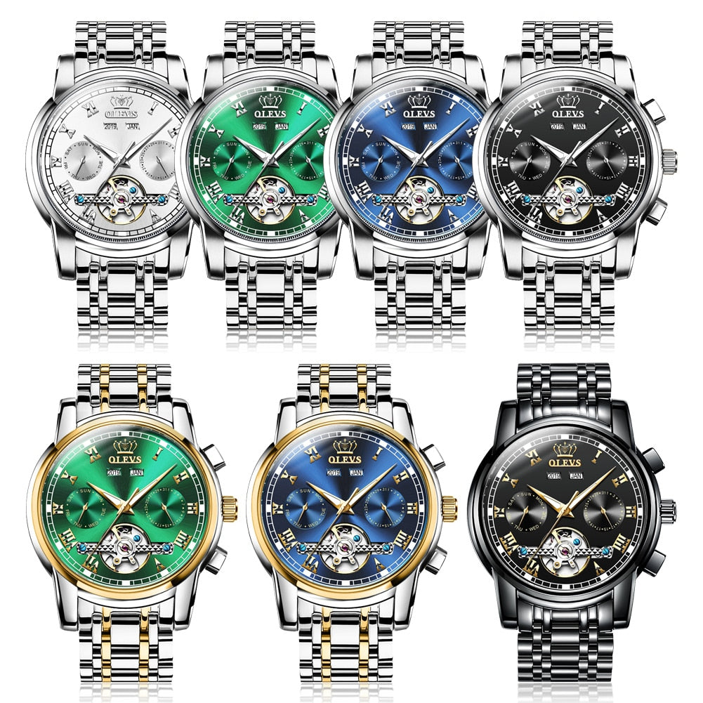 Men's Stainless Steel Mechanical Watch - fittedfortheoccasion