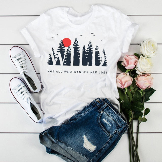 Women's Printed T-Shirts/Short Sleeve - fittedfortheoccasion