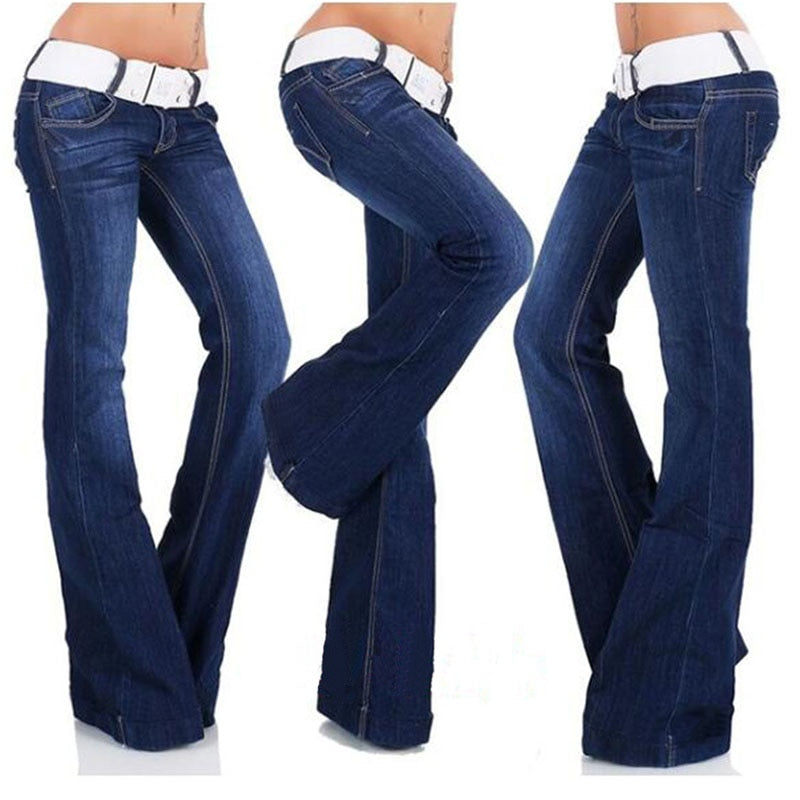 Women's High Waist Flared Jeans