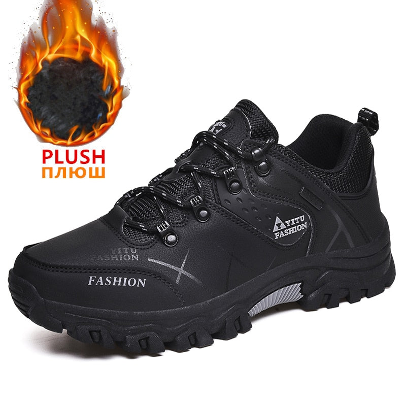 Men's Leather Winter Snow Boots/Waterproof - fittedfortheoccasion