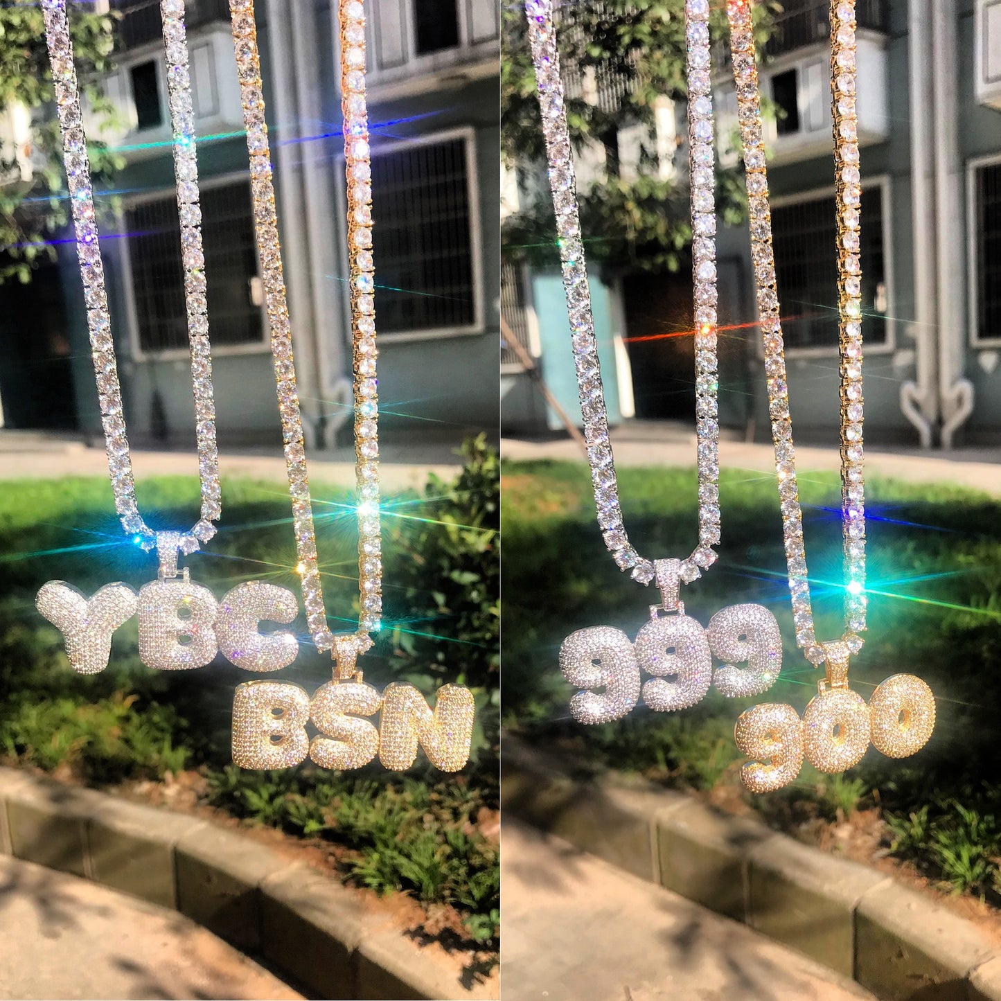 Women's Bubble Letter Custom Name- Personalized Pendants - fittedfortheoccasion