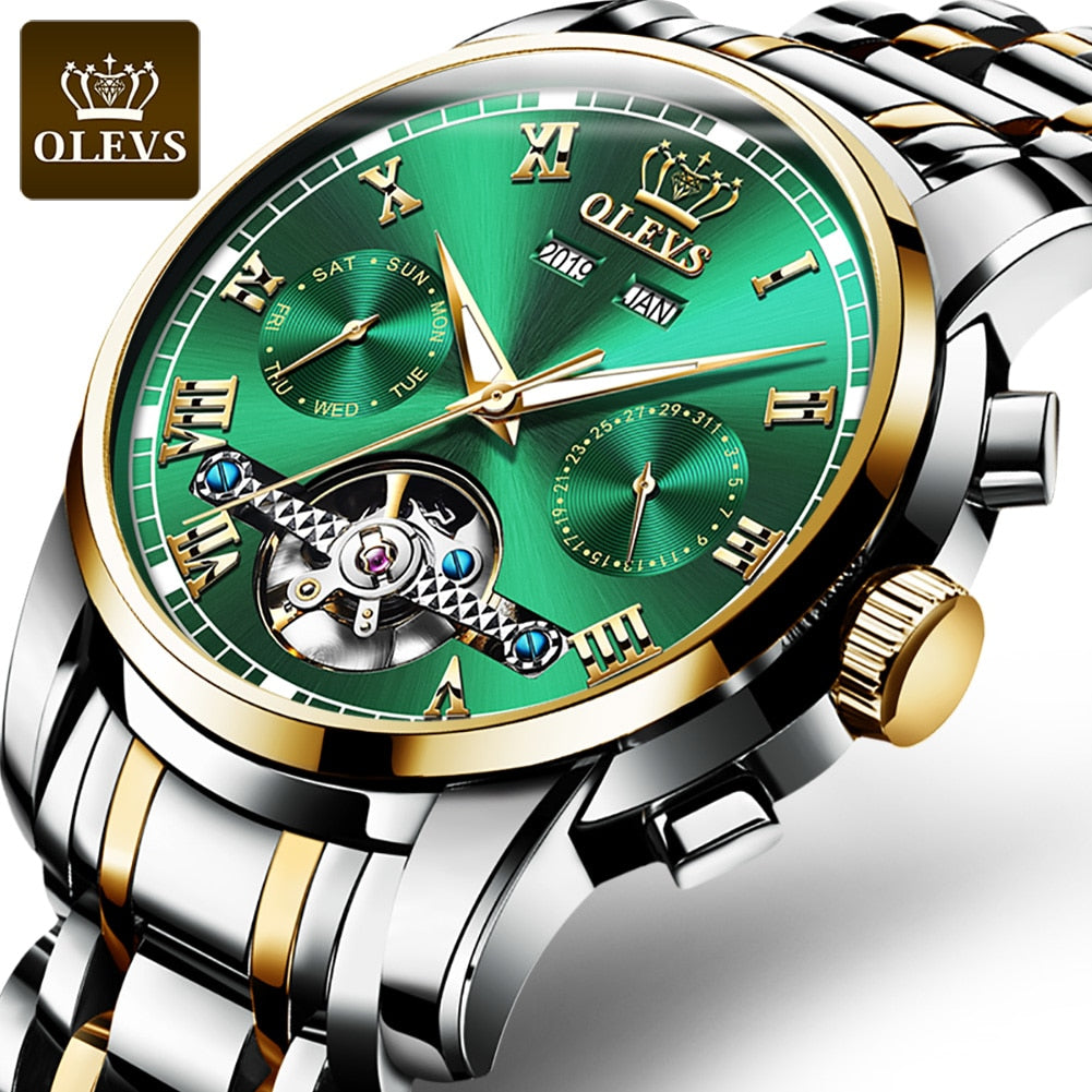 Men's Stainless Steel Mechanical Watch - fittedfortheoccasion
