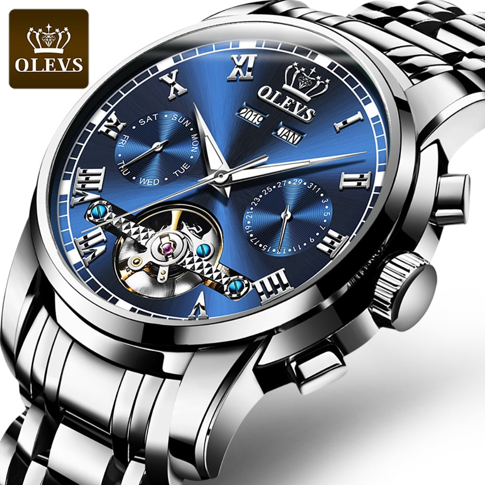 Men's Stainless Steel Mechanical Watch - fittedfortheoccasion