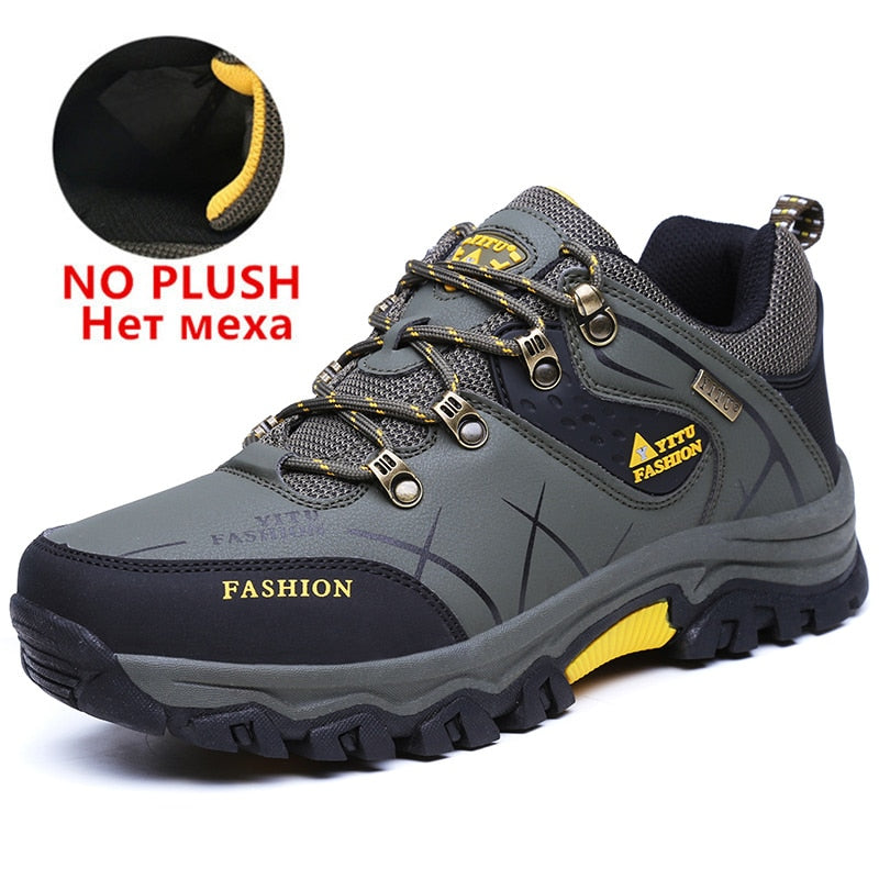 Men's Leather Winter Snow Boots/Waterproof - fittedfortheoccasion