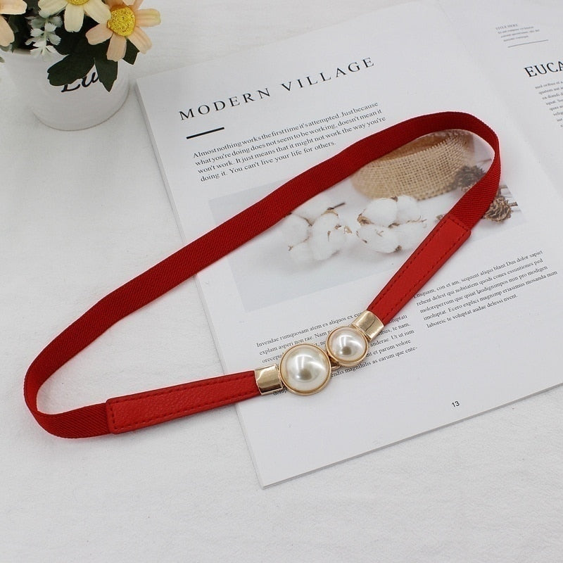 Women's Double Pearl Belt - fittedfortheoccasion