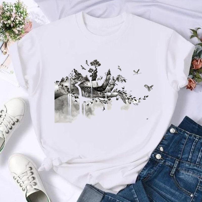 Women's Short Sleeve Printed T-Shirt - fittedfortheoccasion