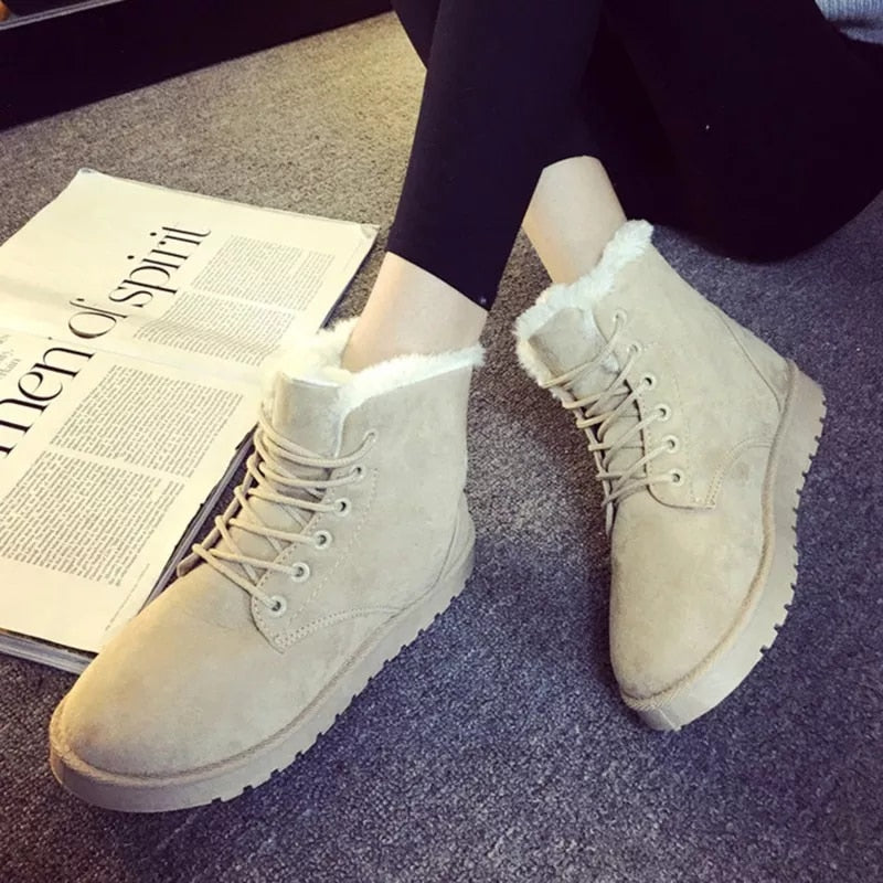 Women's Winter Snow Boots/Lace Up - fittedfortheoccasion
