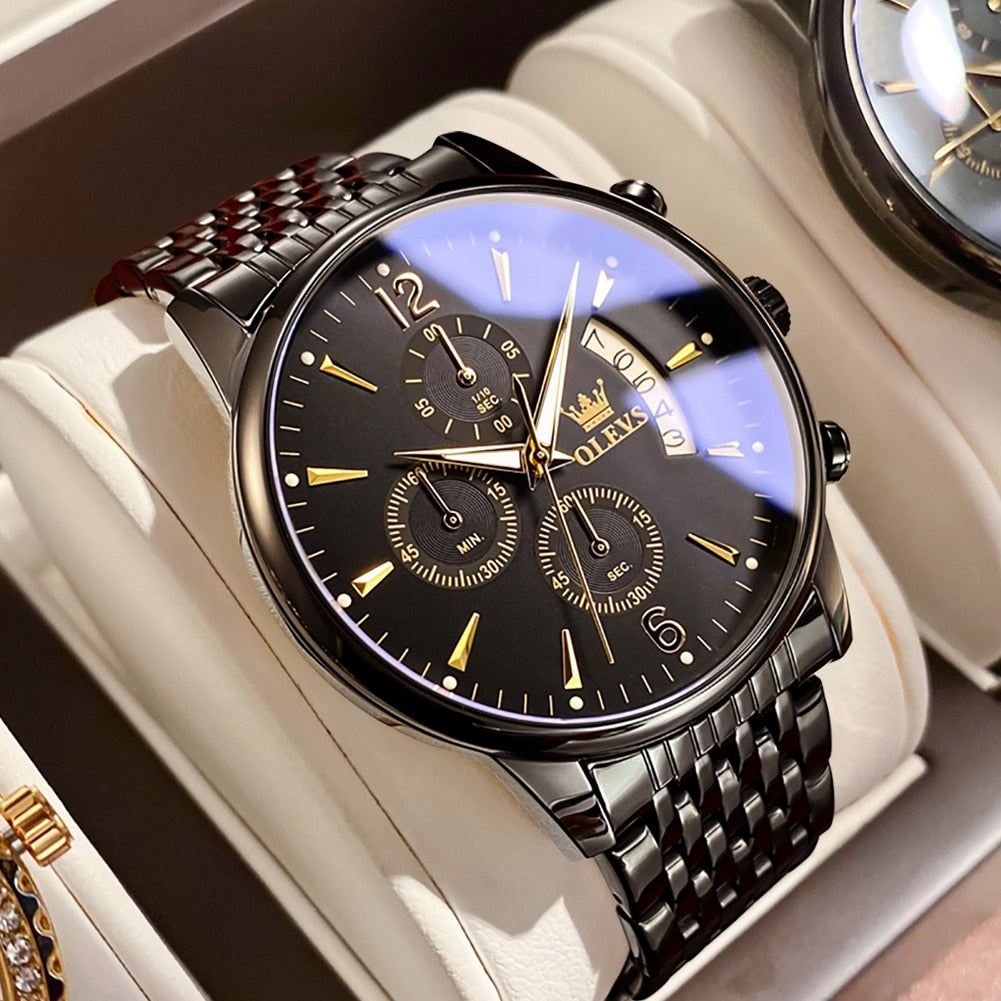 Men's Stainless Steel Quartz Watch - fittedfortheoccasion