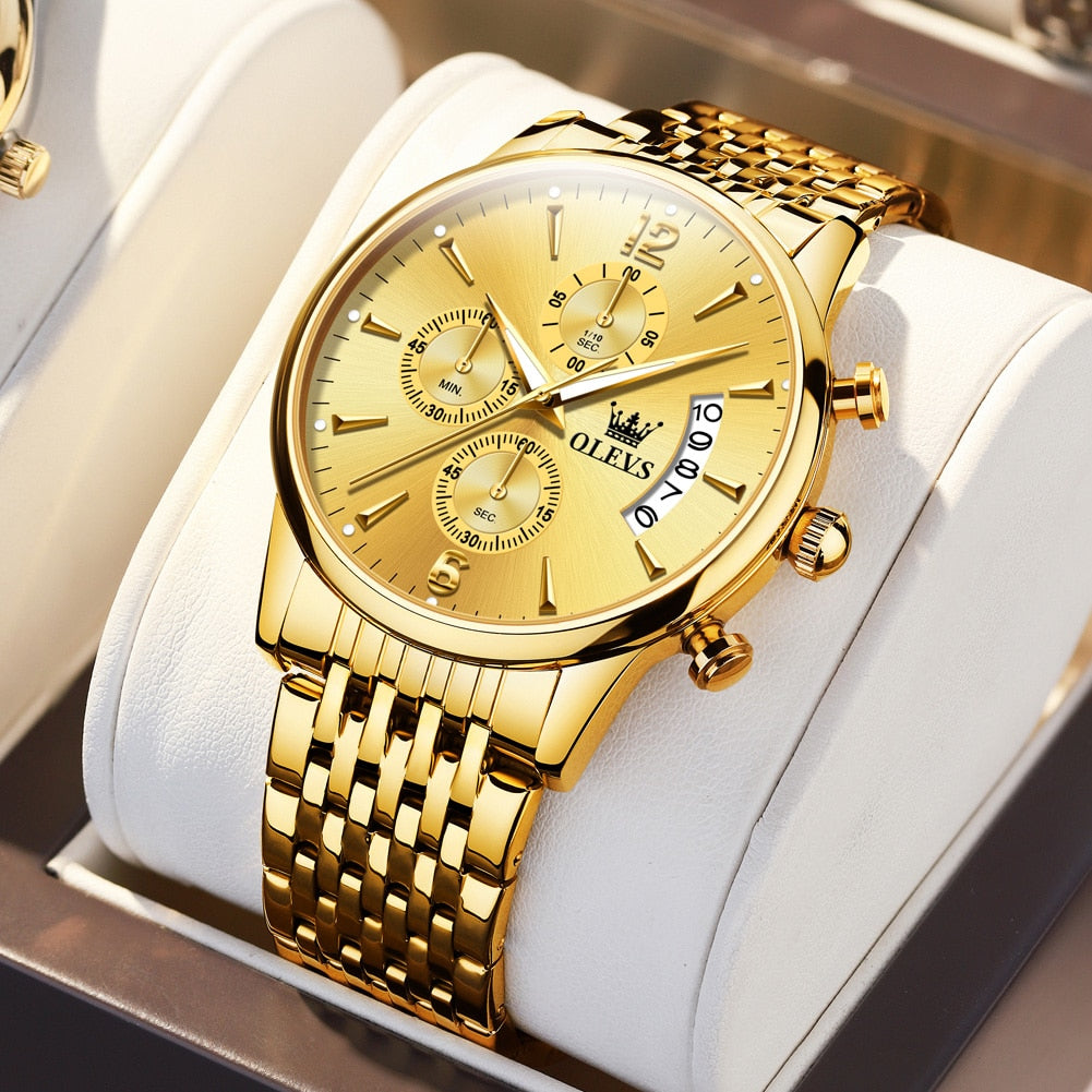 Men's Stainless Steel Quartz Watch - fittedfortheoccasion