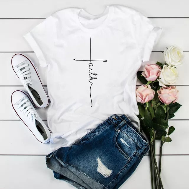Women's Printed T-Shirts/Short Sleeve - fittedfortheoccasion
