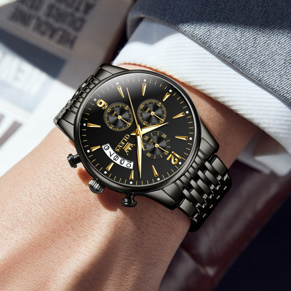 Men's Stainless Steel Quartz Watch - fittedfortheoccasion