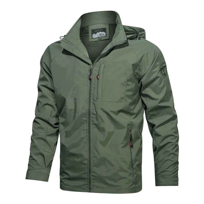 Men's Hooded Windproof Jacket - fittedfortheoccasion