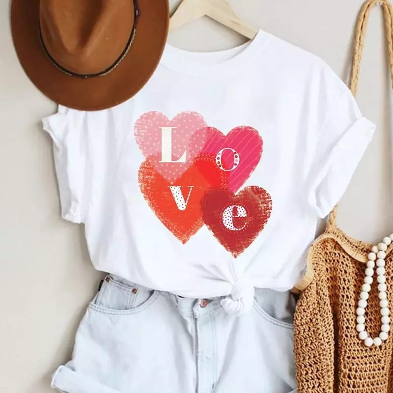 Women's Short Sleeve Printed T-Shirt - fittedfortheoccasion