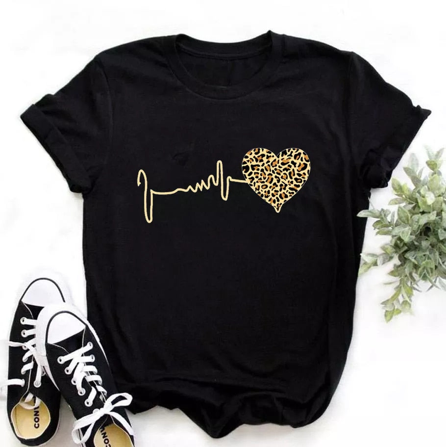 Women's Printed T-Shirts/Short Sleeve - fittedfortheoccasion