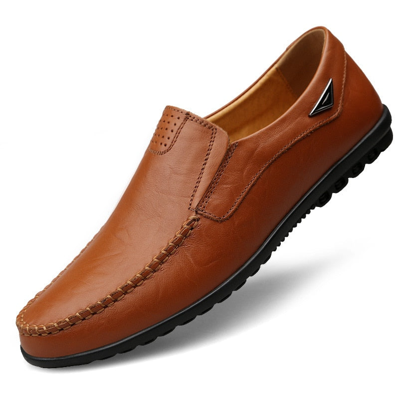 Men's Leather Slip On Loafers/Dress Shoes - fittedfortheoccasion